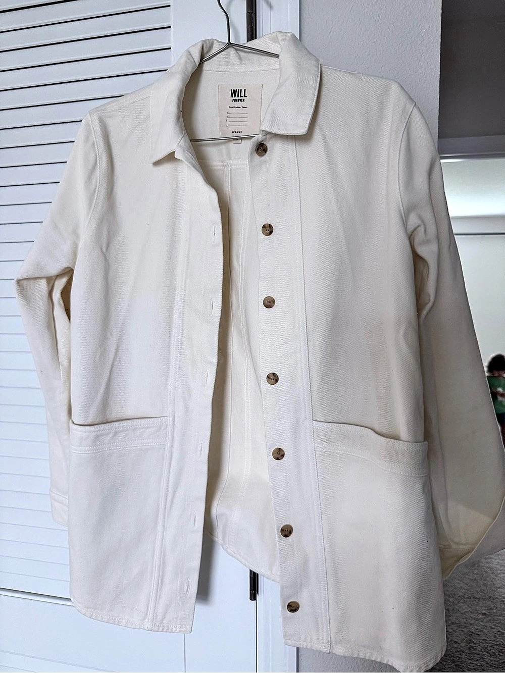 Sézane Will Jacket Utility Jacket in Cream Size XS